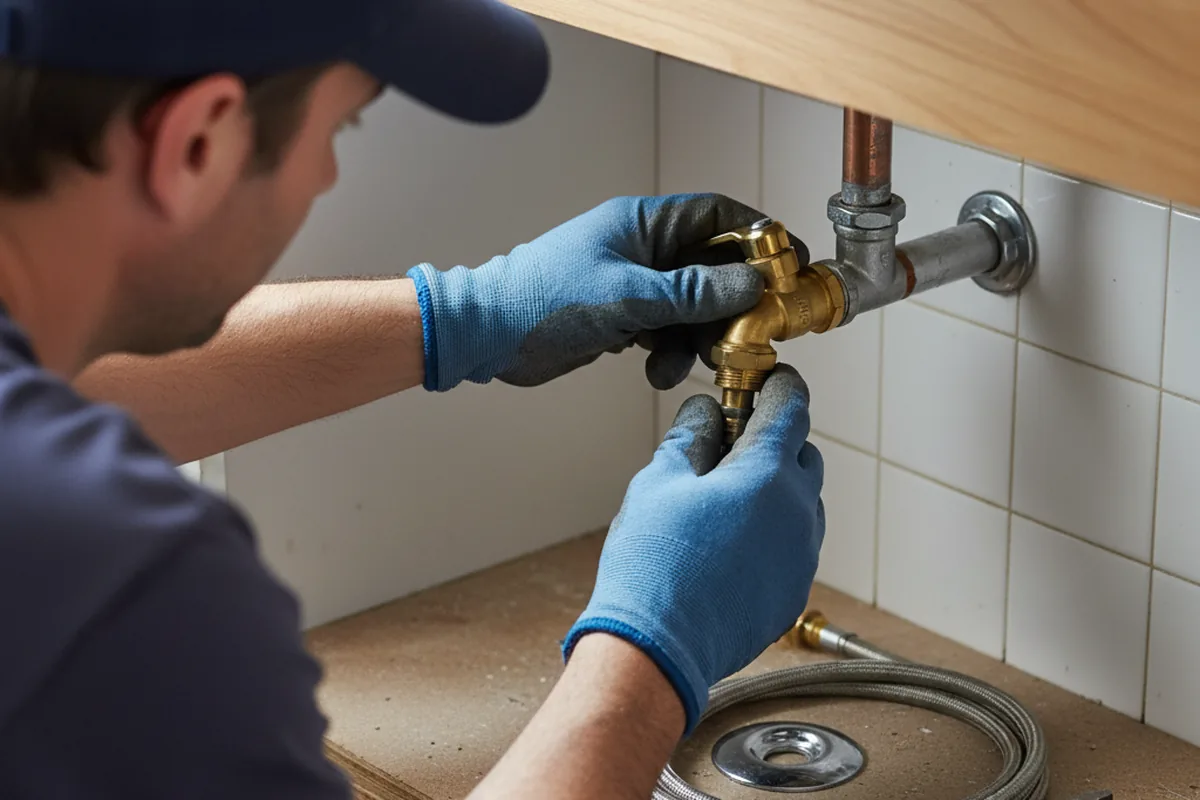 Shutoff valve and fitting work during Emergency Plumbing in Marion